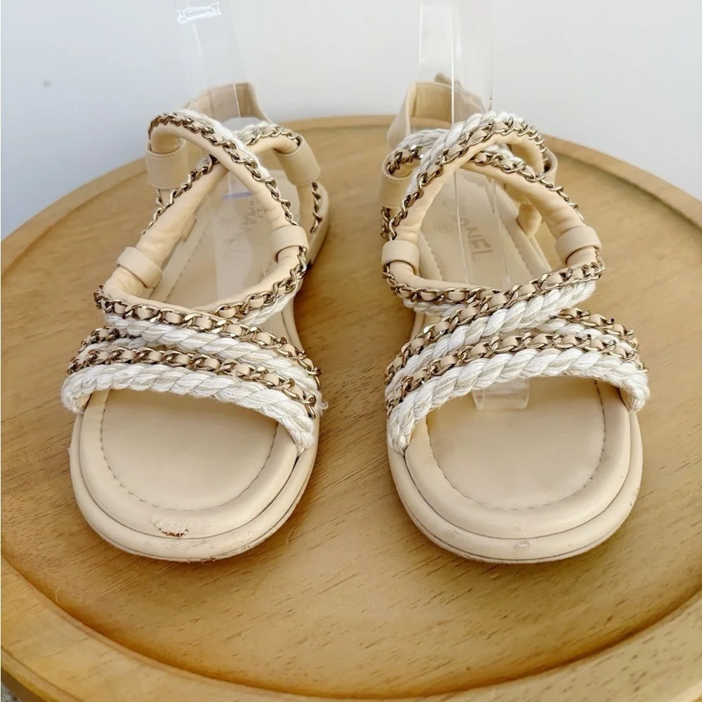 Chanel Interlocking CC Sandals